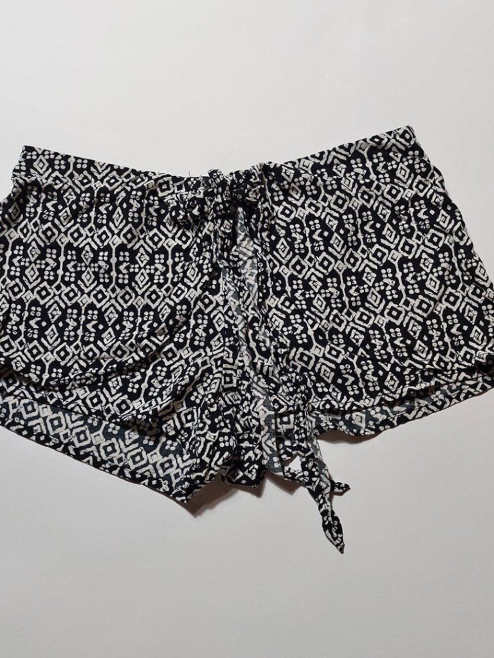 Wrap Front Low Rise Mini Shorts